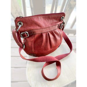 Fossil - Red Leather boho style - Crossbody